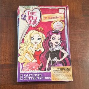 Ever After High 32 Valentines 32 Glitter Tattoos New Sealed